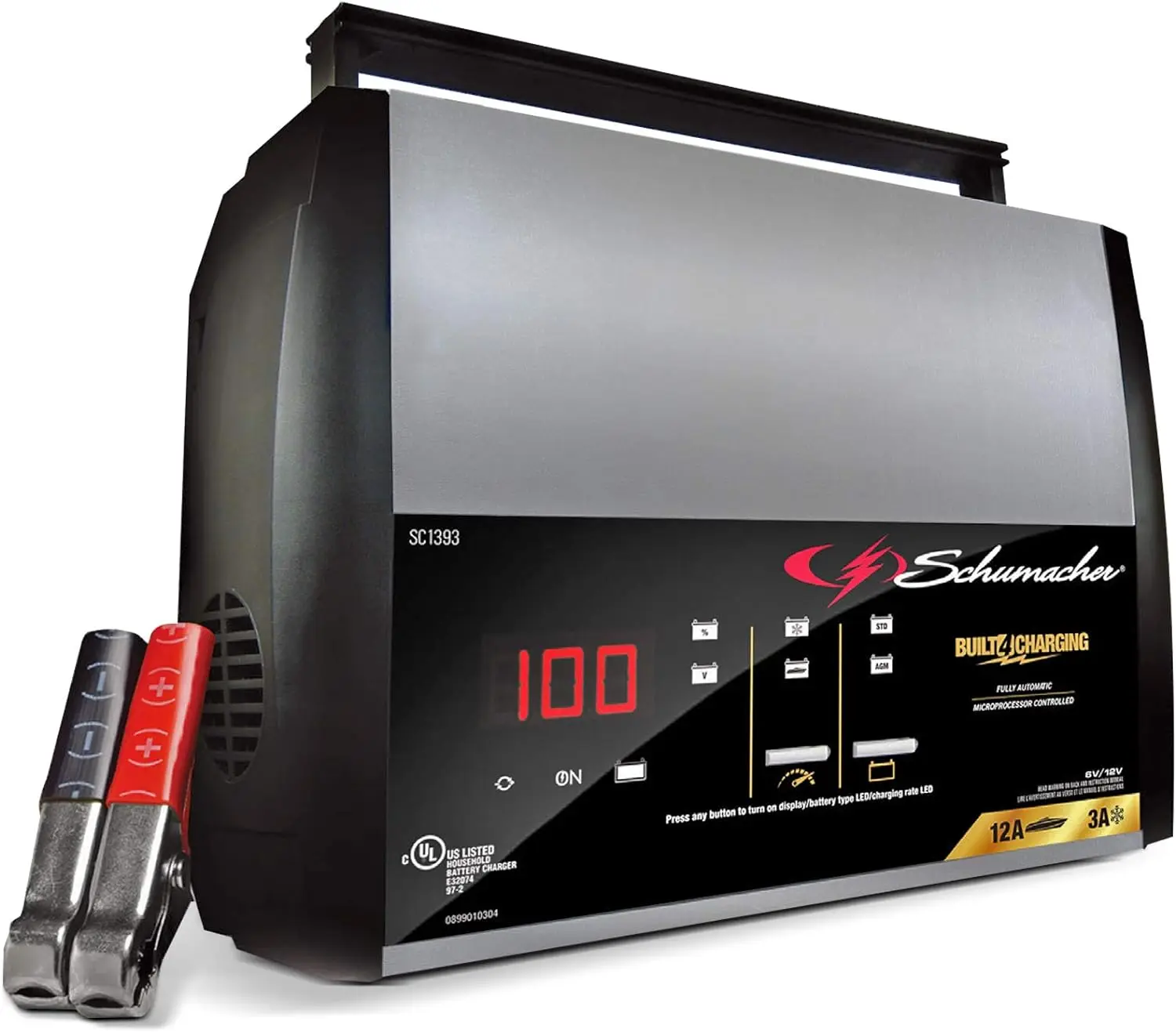 

Fully Automatic Battery Charger Maintainer, and Auto Desulfator - 12 Amp/3 Amp, 6V/12V - For Cars, Trucks, SUVs, RV Batteries