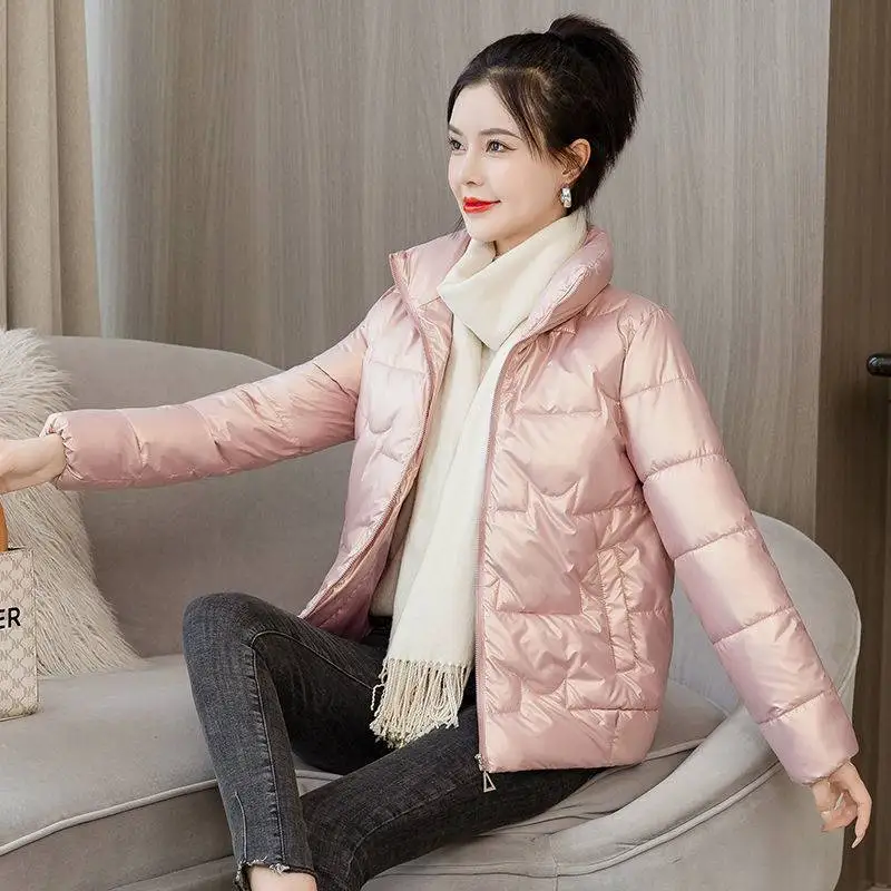 2022 New Warm Down Jacket Women Winter Short Jacket Cotton Coat Stand Collar Korean Female Parkas Basic Coat