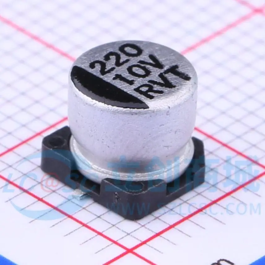 

RVT1A221M0605 1GS 10pieces/lot, 220uF ±20% 10V chip aluminum electrolytic capacitor , brand new original stock