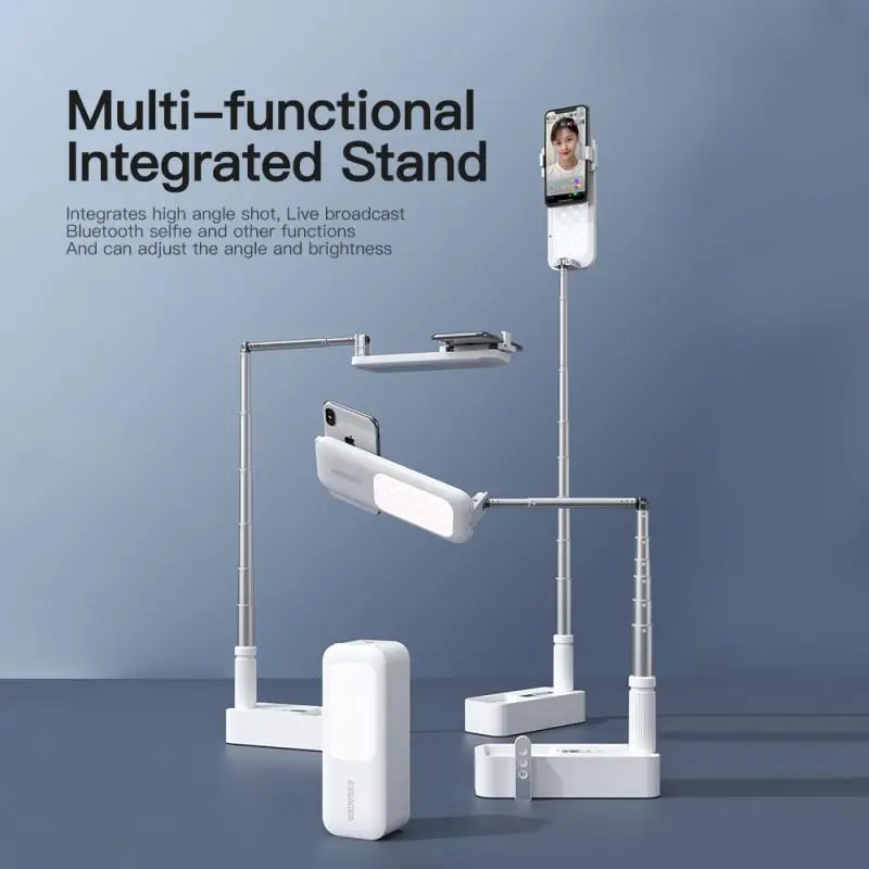 

Портативный держатель для телефона для смартфона Складная Беспроводная подсветка для селфи с регулируемой яркостью LED заполняющий свет дл...