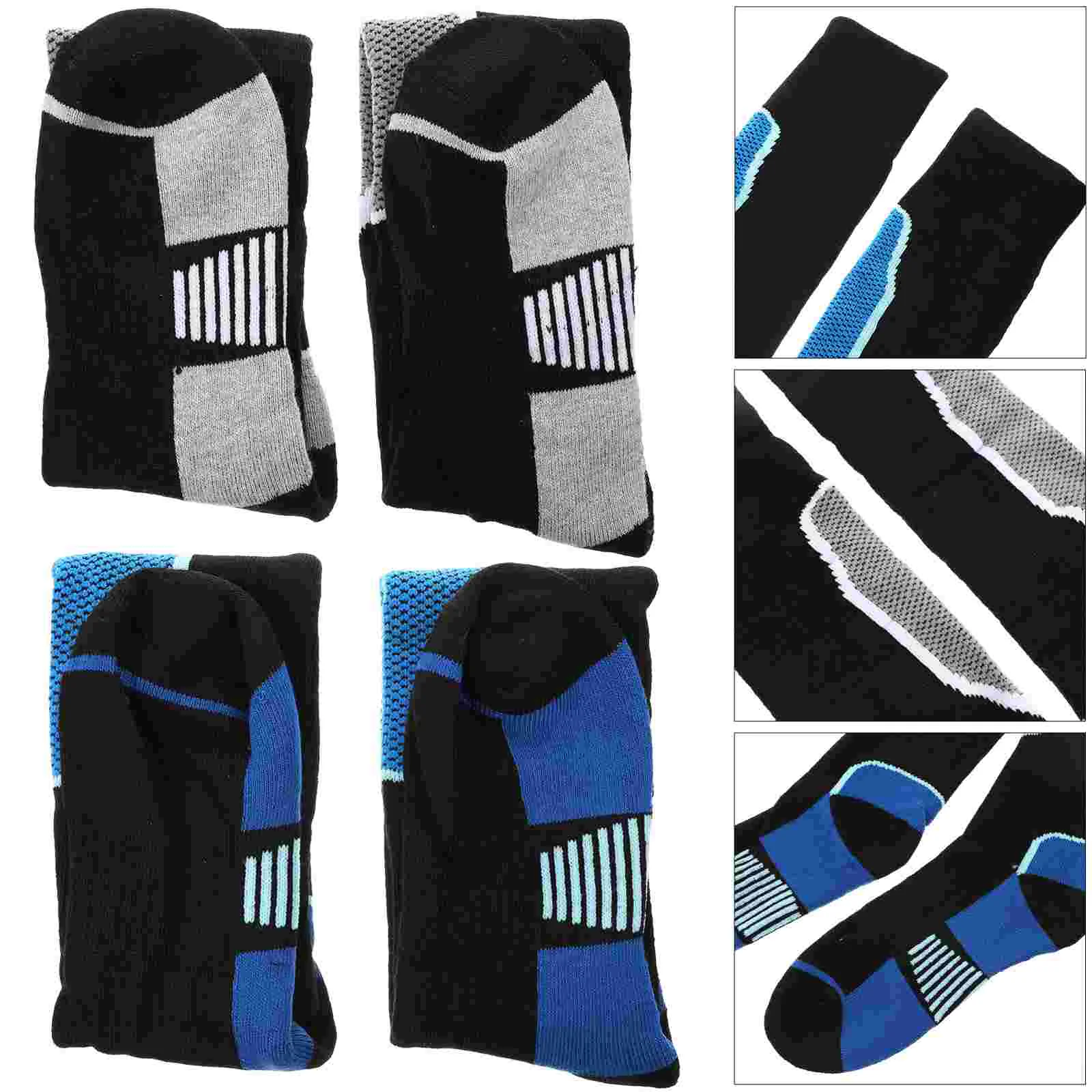 

2 Pairs Men's Outdoor Mountaineering Socks Moisture-wicking Skiing Stockings