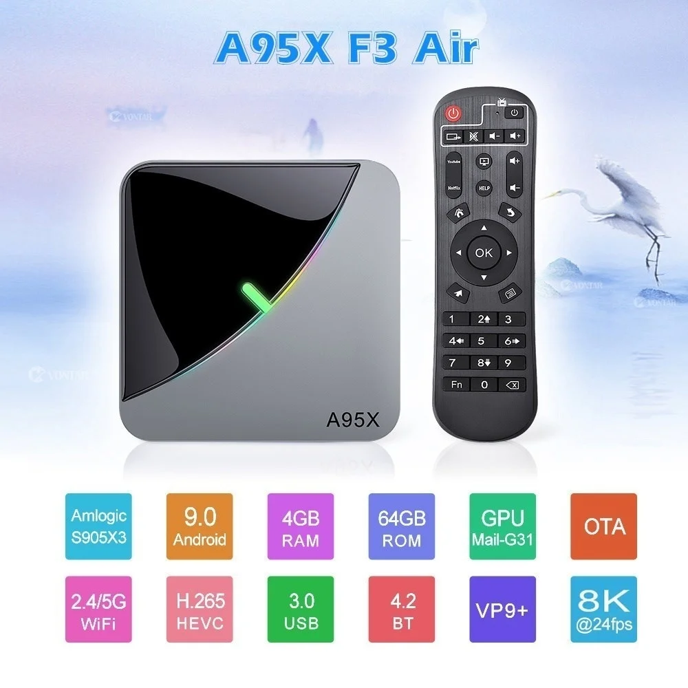 

Smart TV Box Amlogic S905X3 USB3.0 1080P H.265 4K 60fps 4K Media Player Google Player Set Top Android TV Google Player Set Top