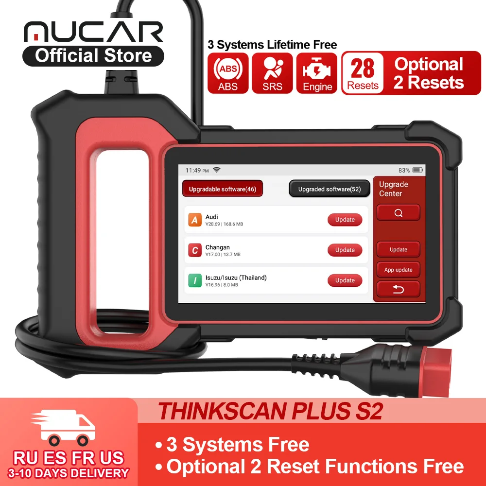

THINKCAR THINKSCAN Plus S2 Car Diagnostics Tool OBD2 Automotive Scanner ABS SRS Professional Mulit-system Obd 2 Code Reader Scan