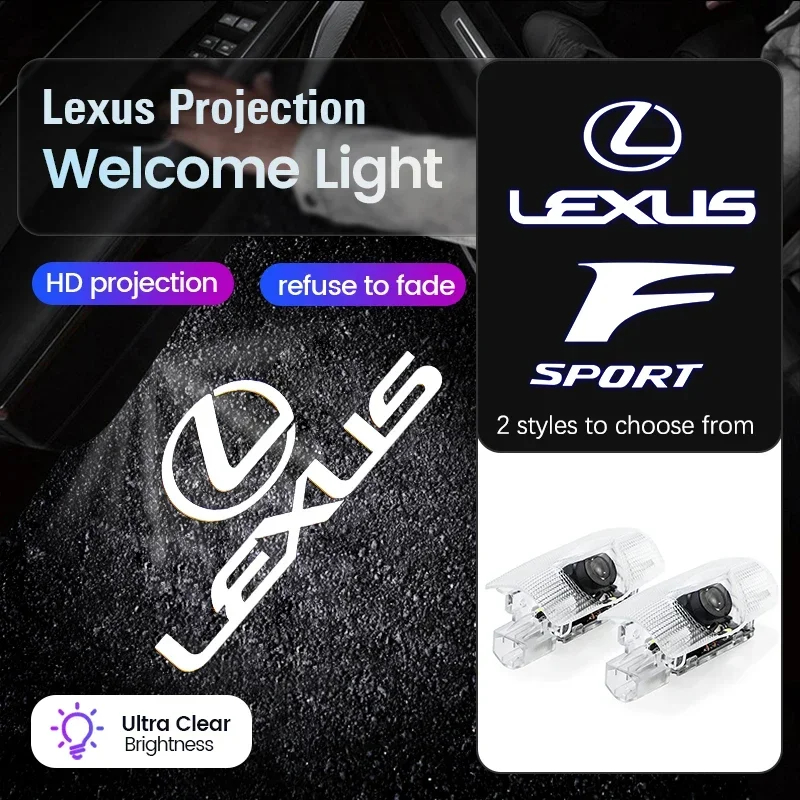 Светодиодный HD-проектор с логотипом автомобиля Добро пожаловать Свет для Lexus ES RX