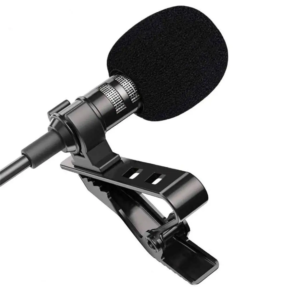 

3.5mm Mini Lavalier Microphone Tie Clip Smartphone Recording Mic Clip-on High-sensitivity For Speaking Singing Speech Dropship