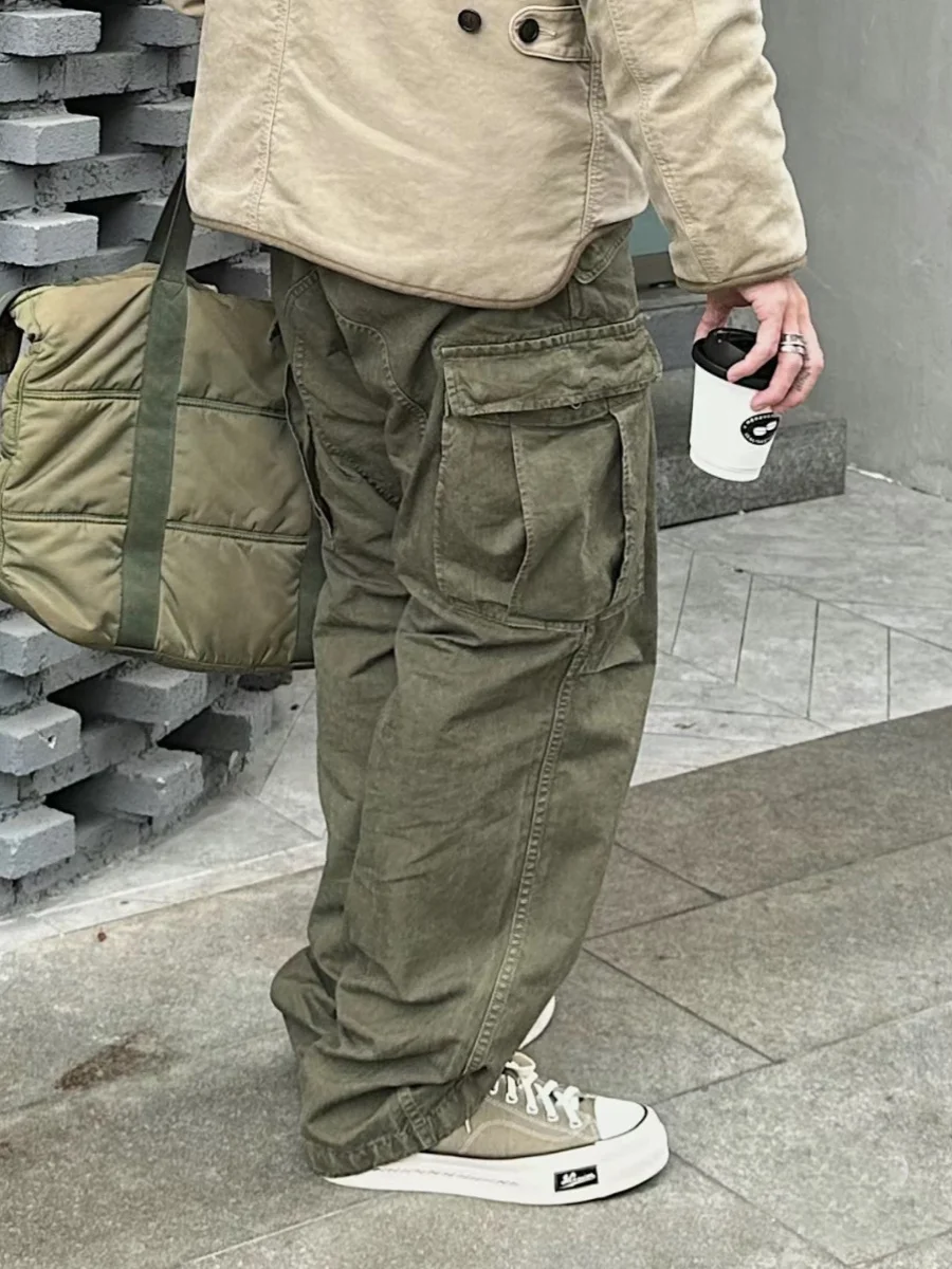 VISVIM FIL 22AW CD EIGER Nakamura pantalones de trabajo брюки casuales estilo militar lavado pesado japonés