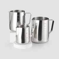 thickened stainless steel pointed mouth pull flower cup with scale measuring cup pull flower cylinder milk bubble pot fancy