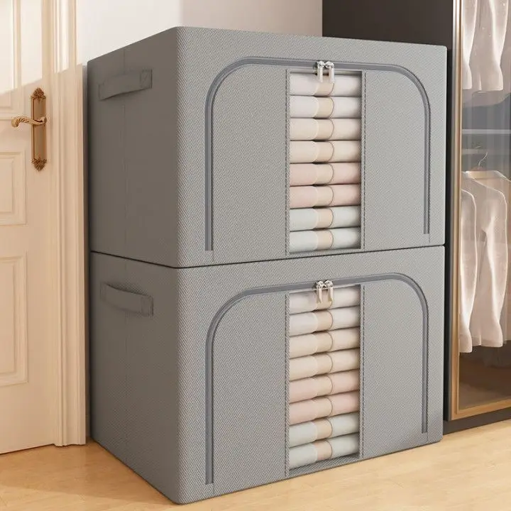 

Oxford Cloth Storage Box Household Quilt Clothes Storage Box Fabric Folding Storage Basket Dormitory Sundries Storage Box