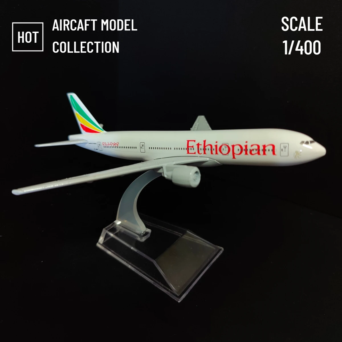 

1:400 масштаб металла самолета Реплика, Эфиопский B777 самолет литья под давлением модель самолета миниатюрный, домашний офис игрушки для детей