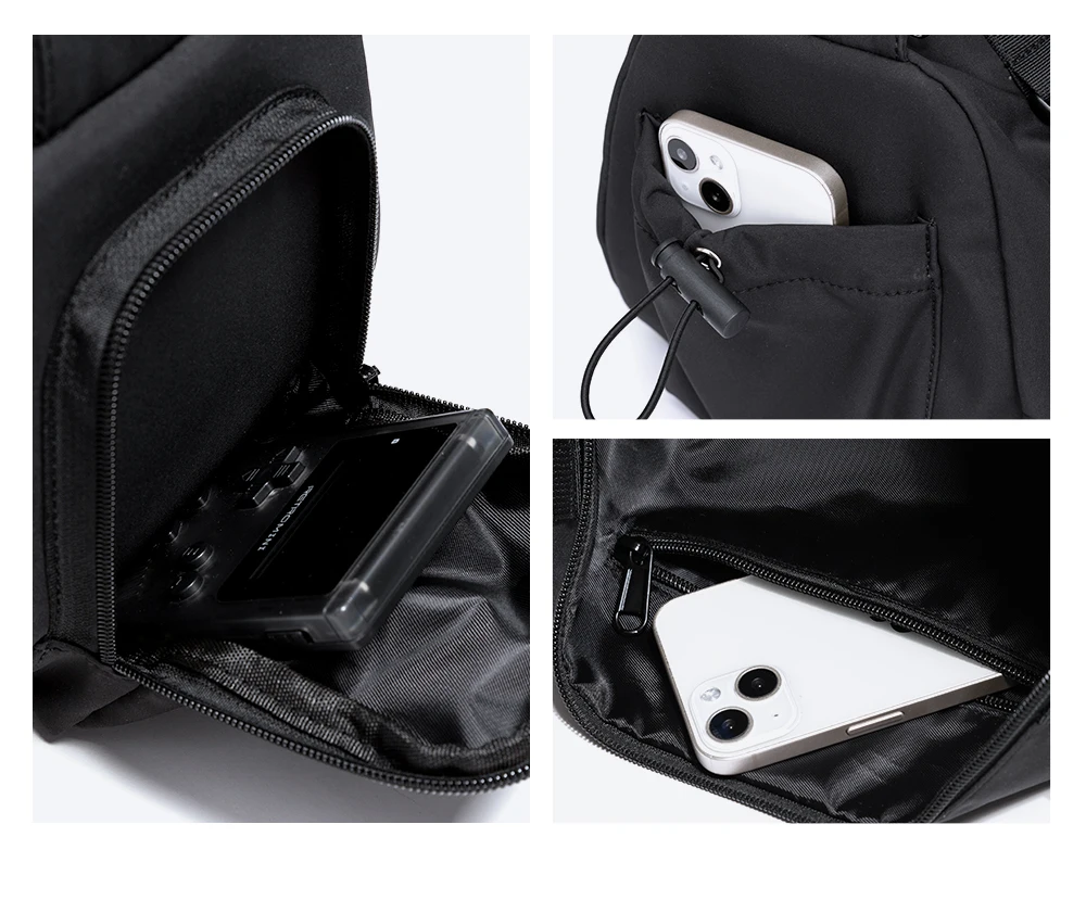 White Stitching Blue Strap Teenage Messenger Bag Waterproof Student One-shoulder Crossbody Bag Travel Daliy for Men and Girl