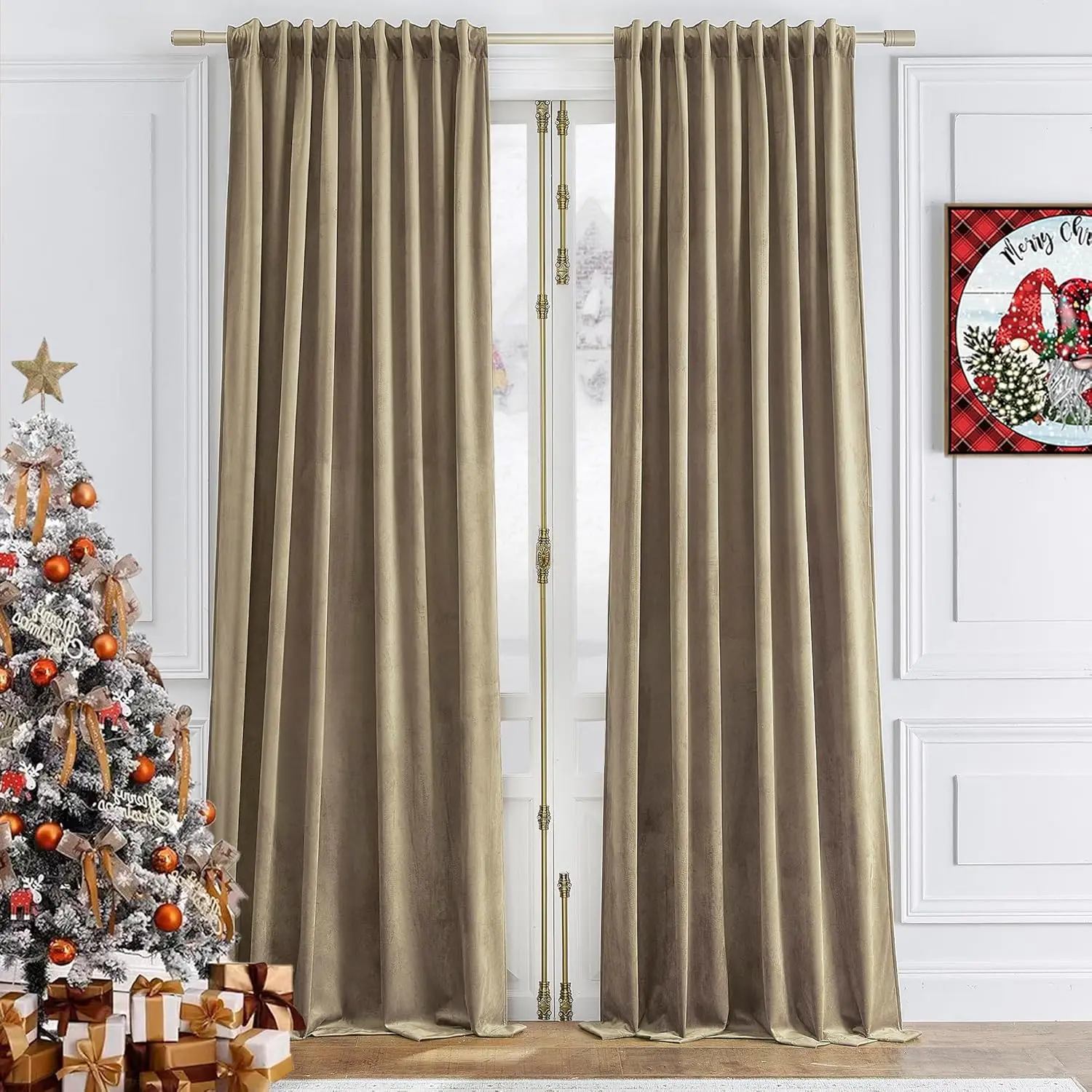 310cm Height Custom Made 70-80% Blackout Living Room Window Velvet Curtains Bedroom Drapes Solid Color Curtain