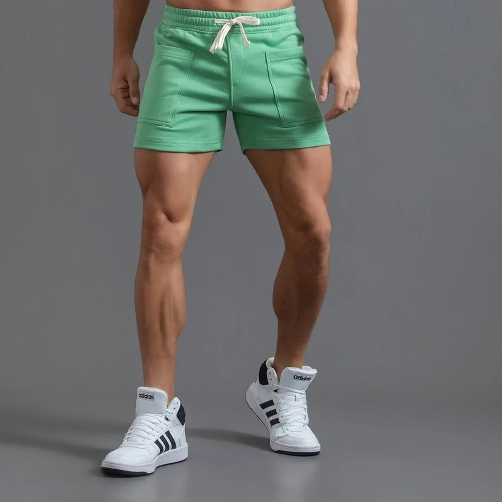 

Training Shorts Men Gym Clothes Basic Solid Color Jogger Shorts Men Fitness Workout Short 2022 Elastic Waist Athletic Wear