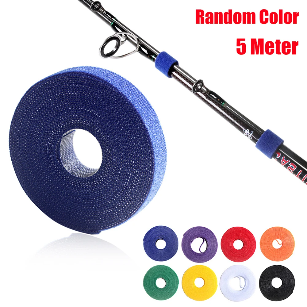 

1/3/5 Meter Fishing Rod Wrap Tie Holder Strap Bands Fastener Ties Fishing Kit Repeated Tie Rod With Wire Harness Tackle Gear