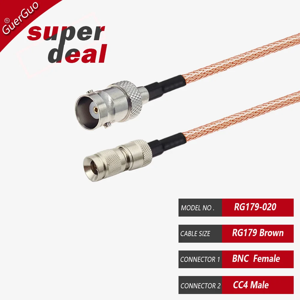 Фото RG179 Pigtail 75 Ом HD SDI кабель прямой BNC «мама» к Mini BNC DIN 1,0/2,3 CC4 «папа» для Blackmagic Hyper Deck Shuttle №4