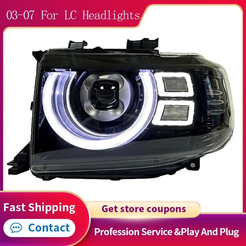 

Car Styling for Toyota Land Cruiser Headlights LC71 LC72 Land Cruiser LC70 LC79 LC73 LC74 DRL Turn Signal High Beam Automotive