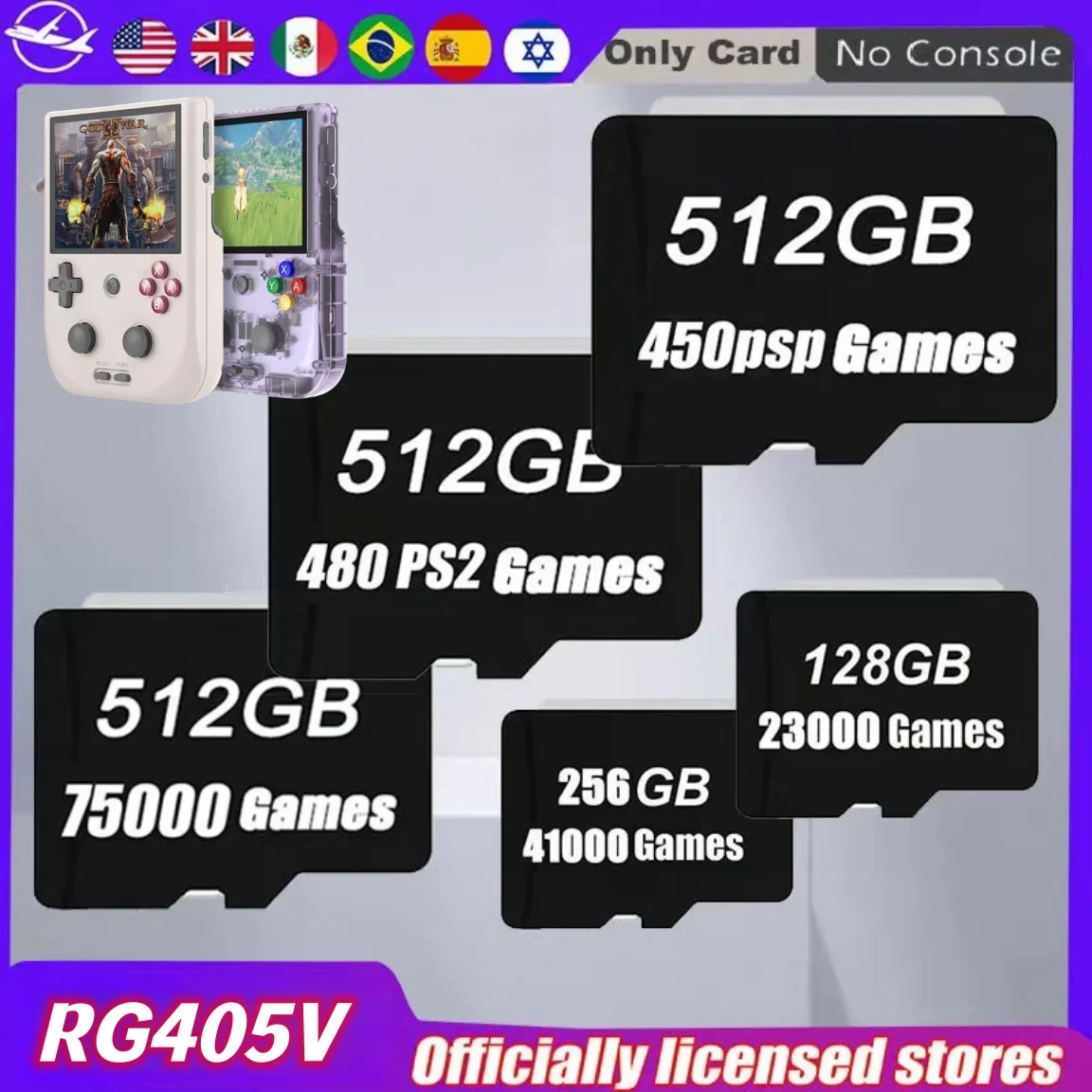 

ANBERNIC RG405V Handheld Game Console TF Card Preloaded Game for Handheld Game 512G Built in 75000 Games Open Source System