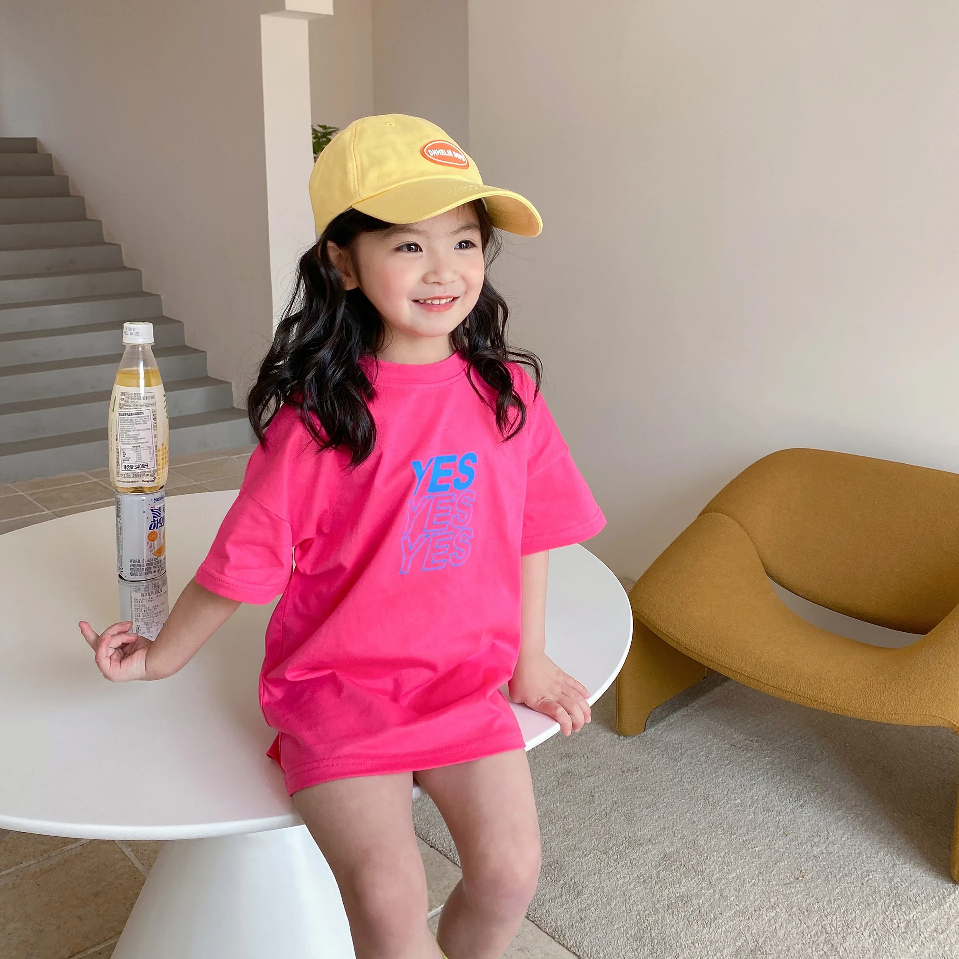 Girls T-shirt Skirt with Long Short Sleeves Blouses Fat Summer Korean Girls Oversize Tops Long Sleeve Toddler T Shirt Dress Kids enlarge