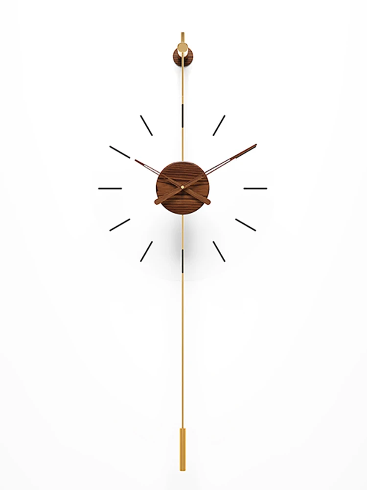 

Nordic Luxury Glass Wall Clock Modern Gold Metal Pendulum Clocks Wall Home Decor Wall Watch Mechanism Living Room Decoration
