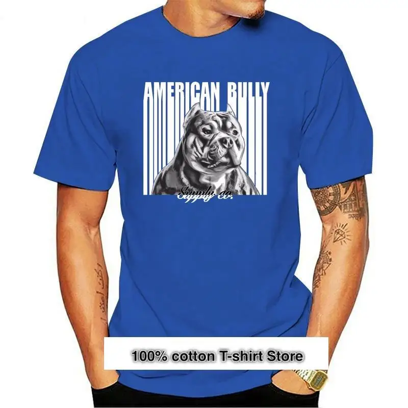 

Camiseta con código de barras para hombres y mujeres, camisa informal de moda, con estampado de pit bull y buggy