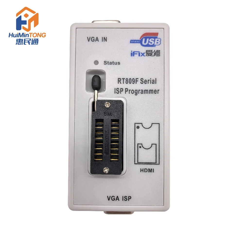 Фото Универсальный интеллектуальный USB-программатор RT809F для материнских плат компьютеров, ЖК-телевизоров, BIOS-контроллеров и ноутбуков №1