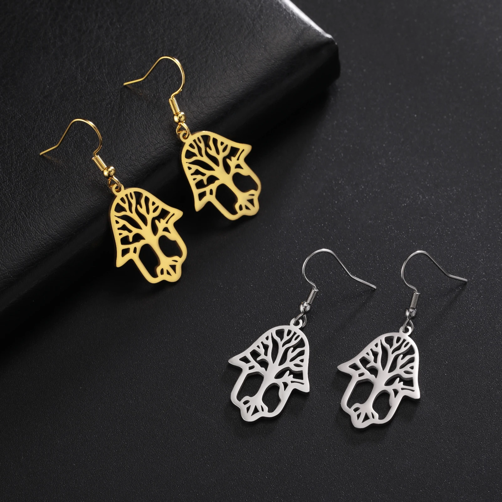 Винтажные серьги Likgreat из нержавеющей стали с дизайном Древо жизни для женщин