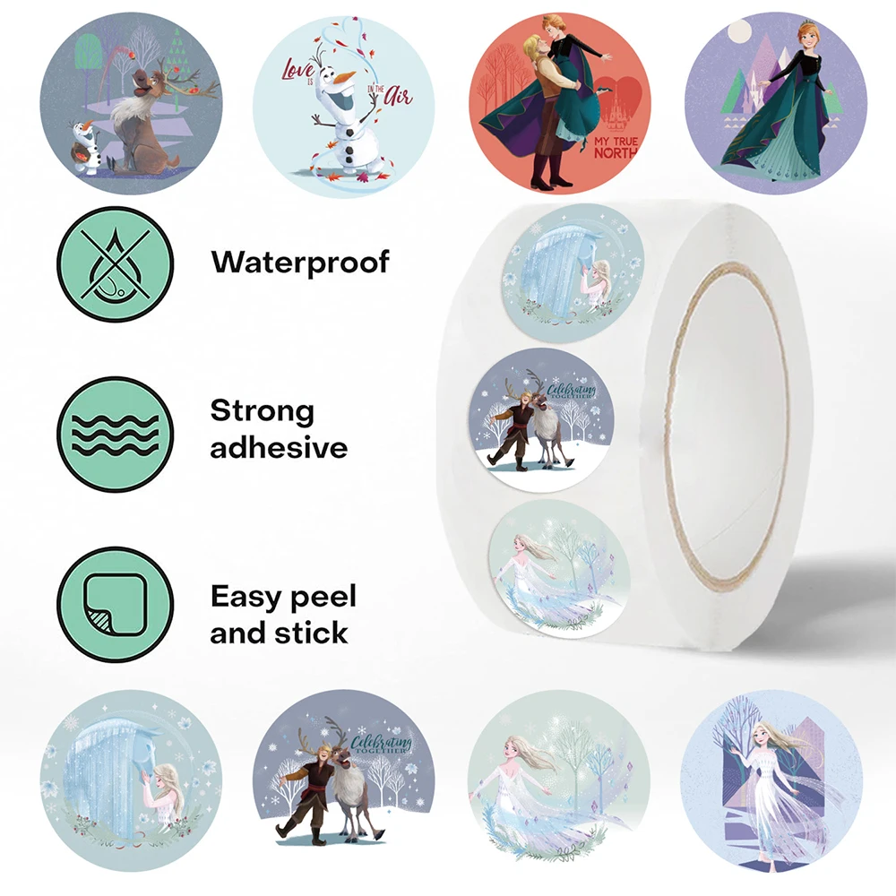 500 шт./рулон Милый мультфильм Лило и Стич Наклейки Дисней Аниме DIY Дневник Ноутбук