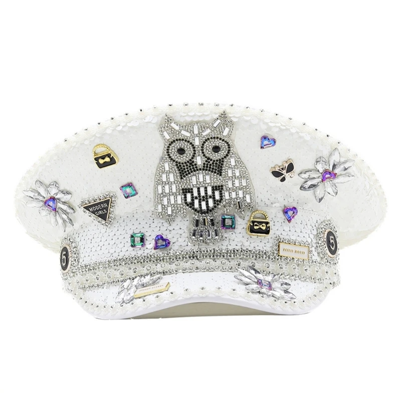 

Шляпа, украшенная драгоценностями, блестящая хрустальная подвеска, капитанская шляпа для карнавального музыкального фестиваля