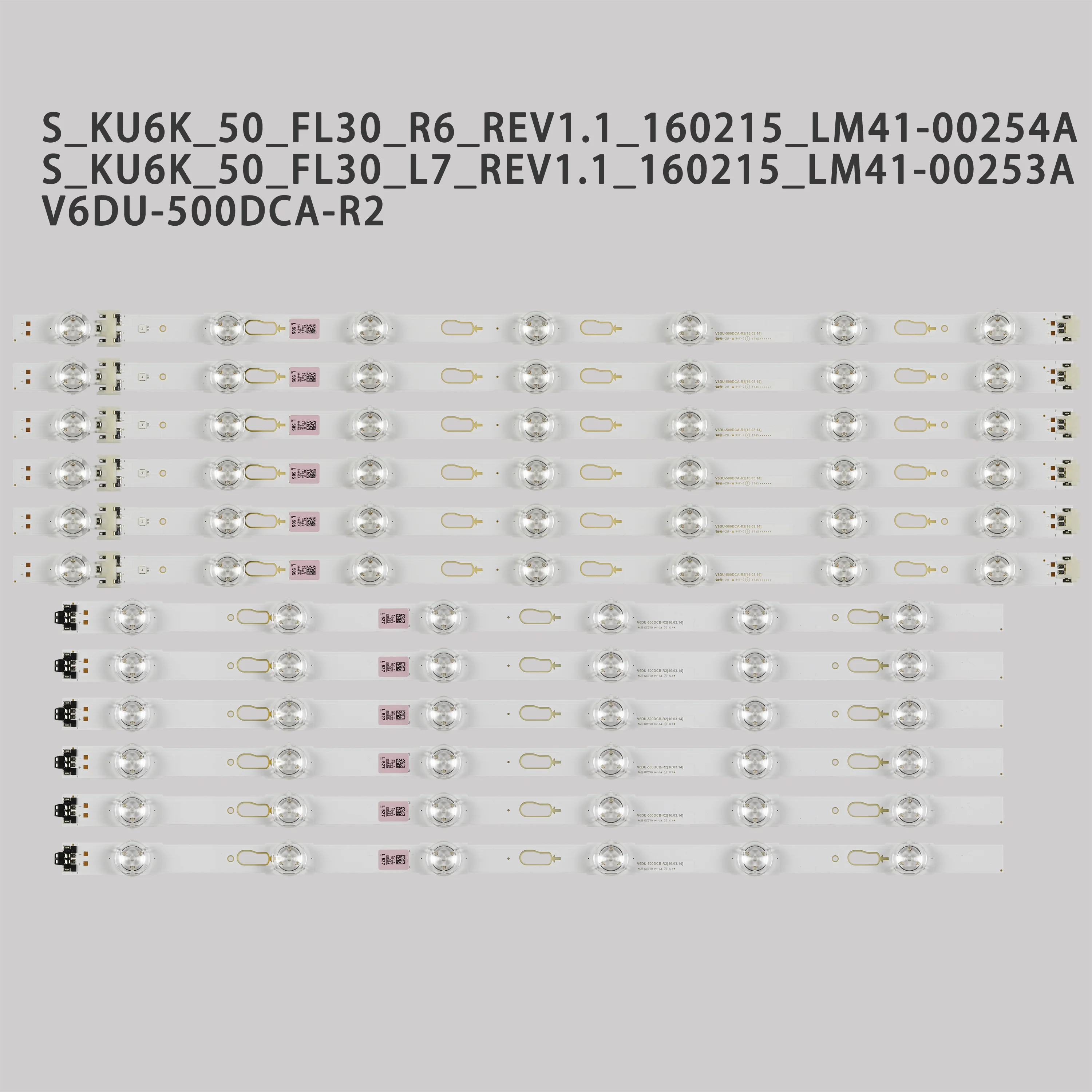 

LED baccklight Strip V6DU-500DCB 500DCA-R2 For UN50KU6300 UE50KU600 UE50MU6125 UE50MU6170 UE50MU6179 UE50MU6192 UE50MU7000
