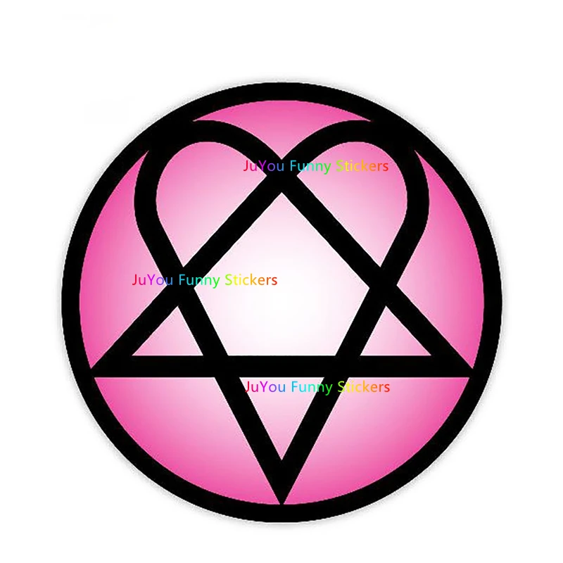 

JuYou Funny Stickers Exterior Accessories Heartagram Pink Decal Sticker Auto Motor Decoration Graphics Car Stickers Car Styling