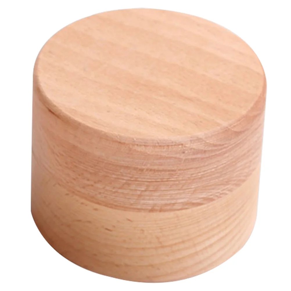 

Ring Jewelry Box Small Rings Holder 5.2X5.2X4.2CM Engagement Boxes Proposal Wedding Round Wooden Storage Case