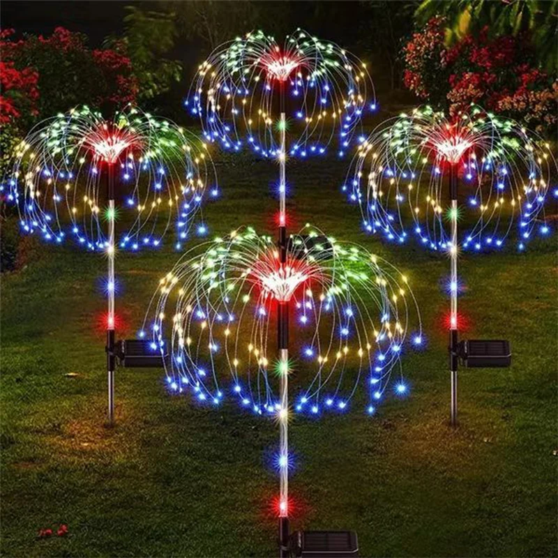

1/2/4Pcs Solar LED Firework Fairy Light Outdoor Garden Decoration Lawn Pathway Light For Patio Yard Party Christmas Wedding