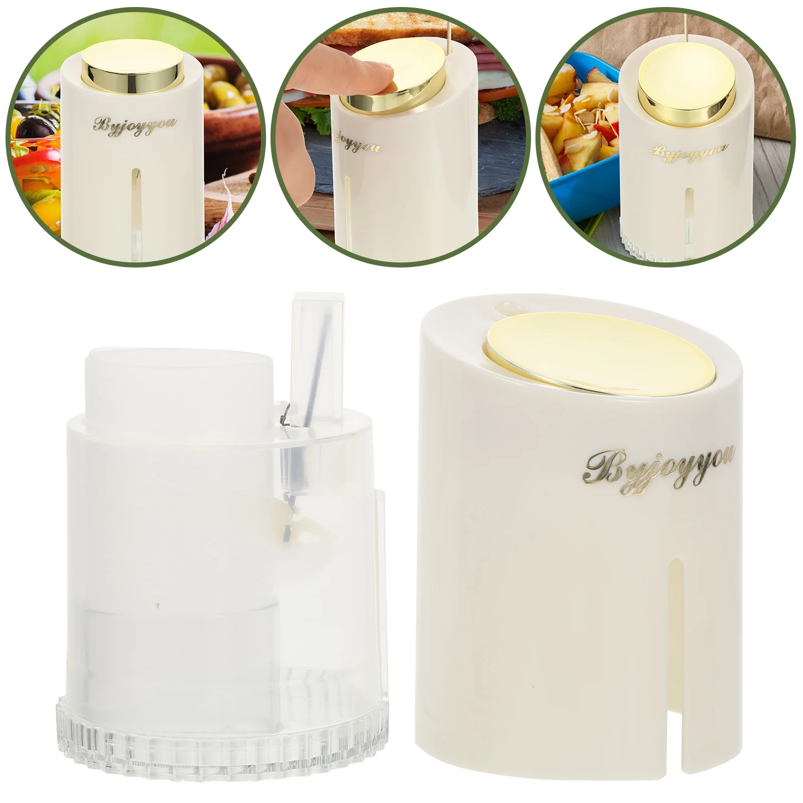 Настольный держатель для зубочисток с крышкой акриловый пресс-тип домашний