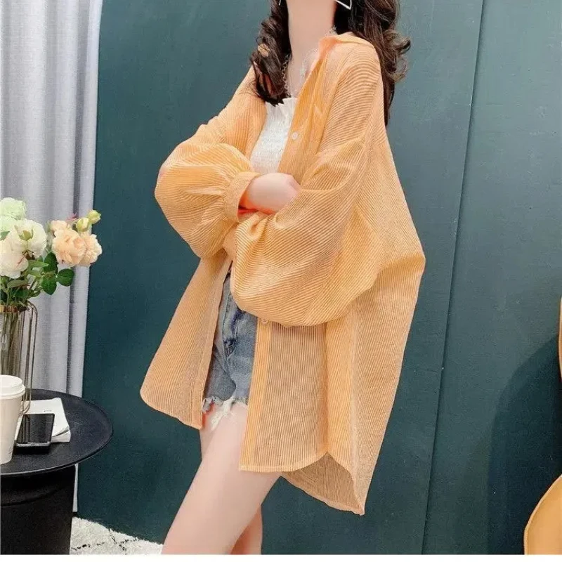 Свободная Тонкая блузка с длинным рукавом летняя новая Асимметричная