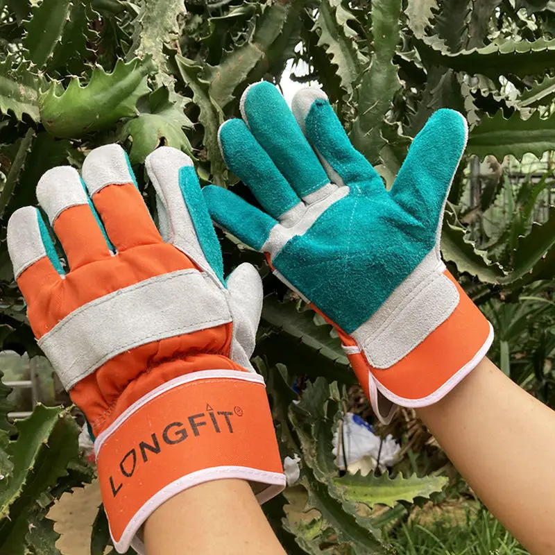 

Thickened Cowhide Protective Work Gloves Gardening Protective Safety Gloves Durian Cactus Rose Anti-thorn