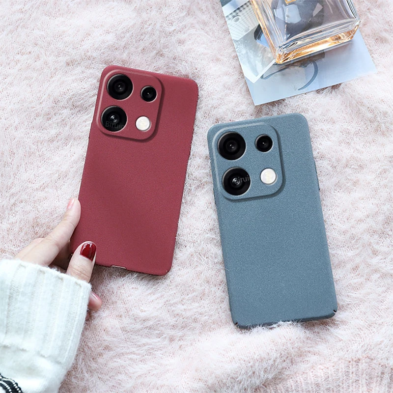 Фото Чехол Biruiqu для OPPO Reno 16F, противоскользящий, из мягкого TPU, матовый, с текстурой песчаника №3