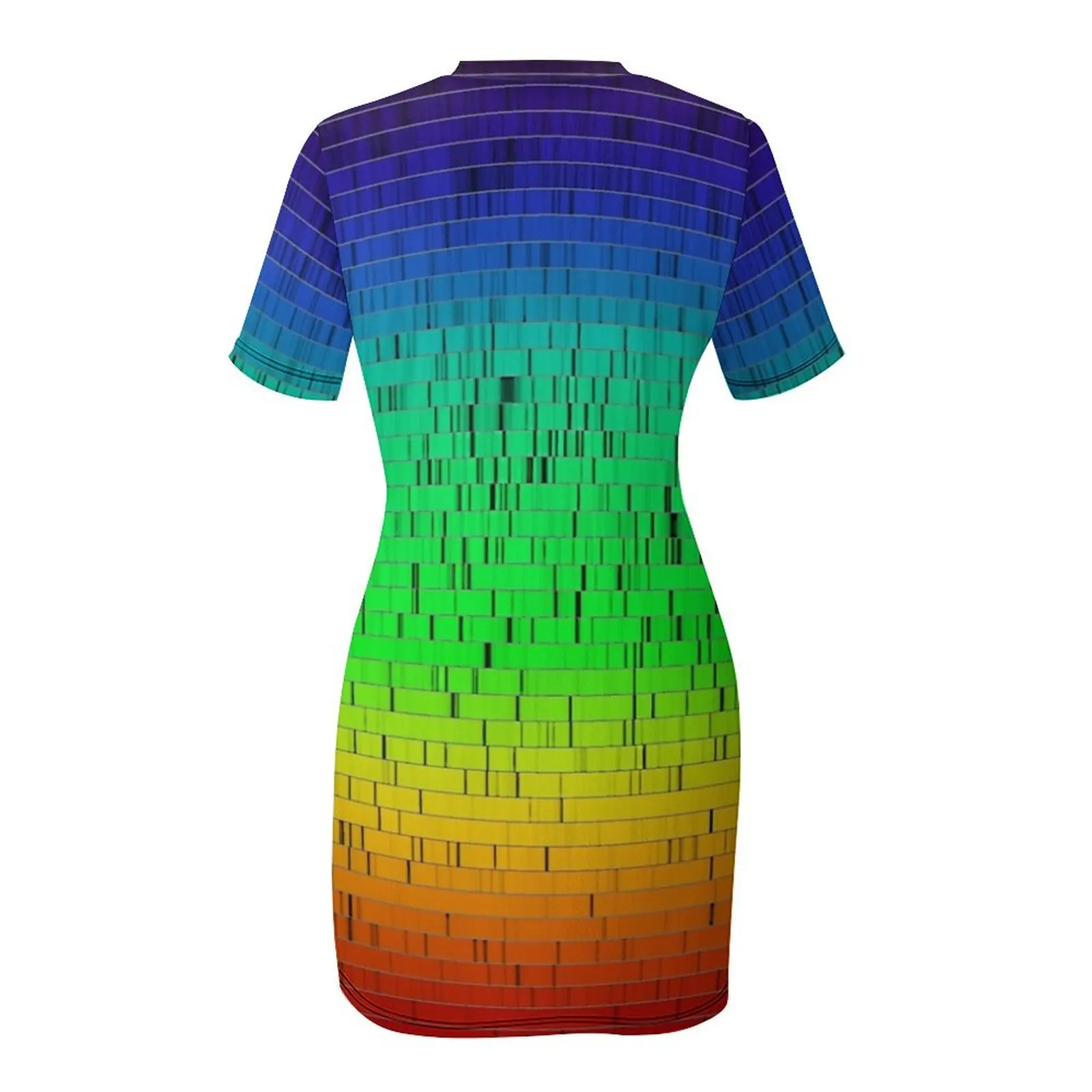 Солнечное спектра видимое легкое платье с короткими рукавами элегантные женские