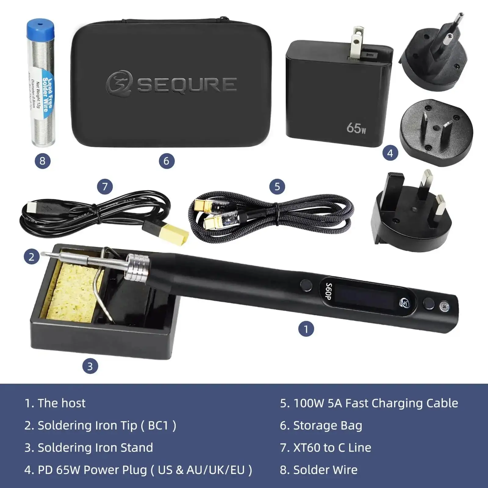 

Электрический паяльник SEQURE S60P 21V