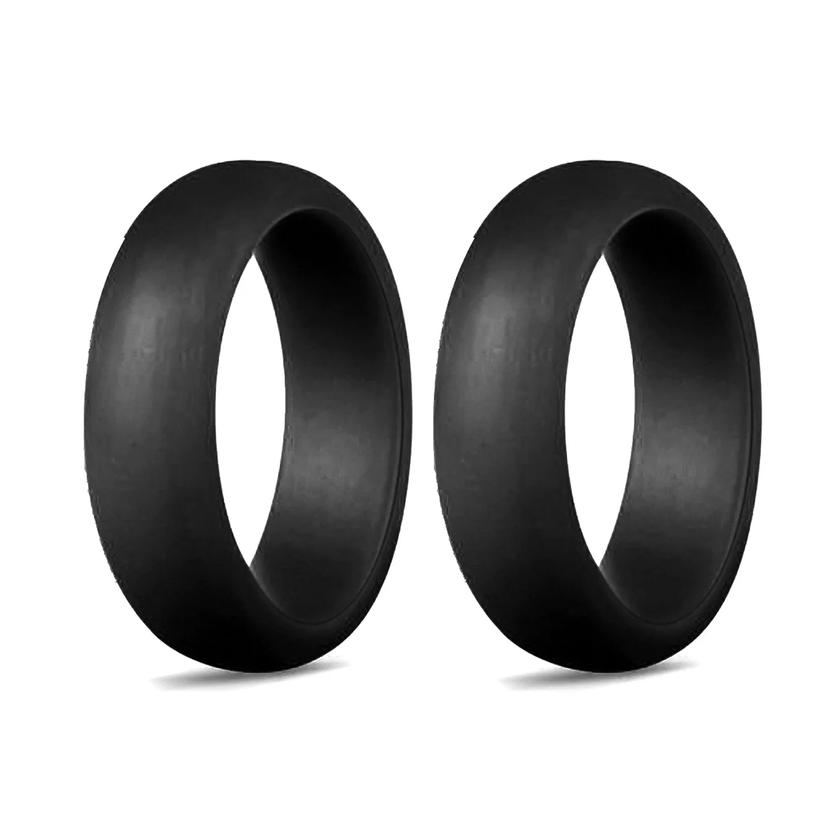 

5.7mm Popular for Men Women Silicone Cool Rings Silicone Wedding Ring Environmental Outdoor Sports RingX2