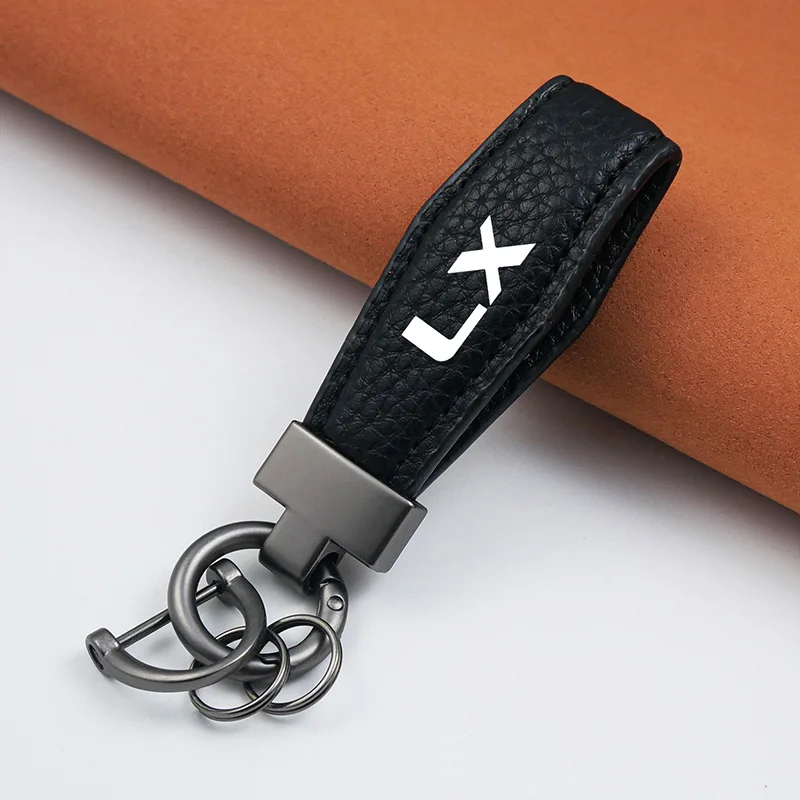 

Брелок для ключей из натуральной кожи для мужчин и женщин, квадратный автомобильный брелок для ключей для LEXUS LX 570 600 5700 500d 470 460, автомобильные аксессуары