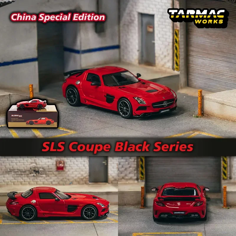 

Presale TW 1:64 SLS Coupe Black Series China S'pecial Edition Diecast Diorama Car Model Collection Miniature Carros Tarmac Works