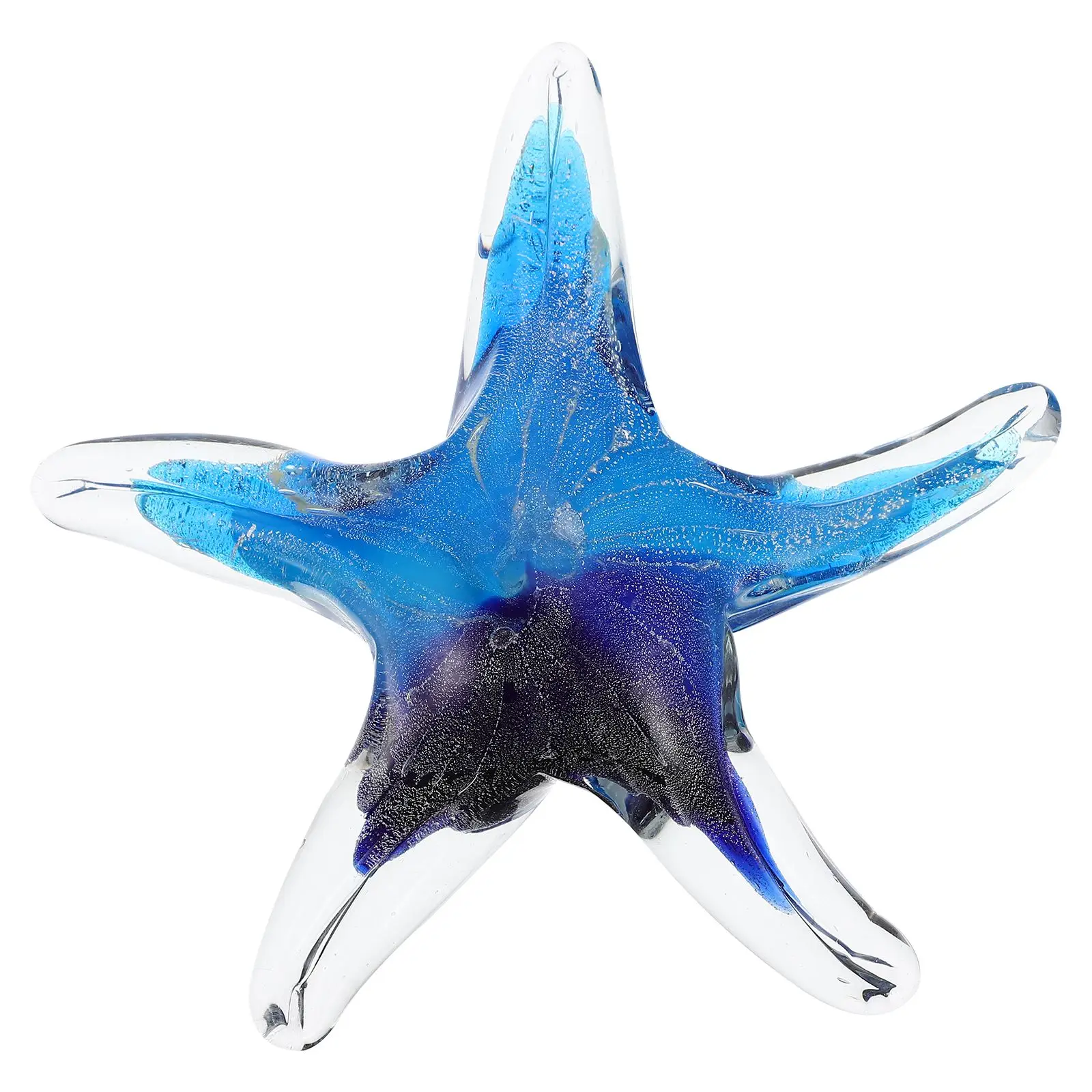 

Figurines Glass Crystal Fish Life Marine Paperweight Blown Blue Star Craft Ocean Sea Creature Animal Miniature Wedding Table