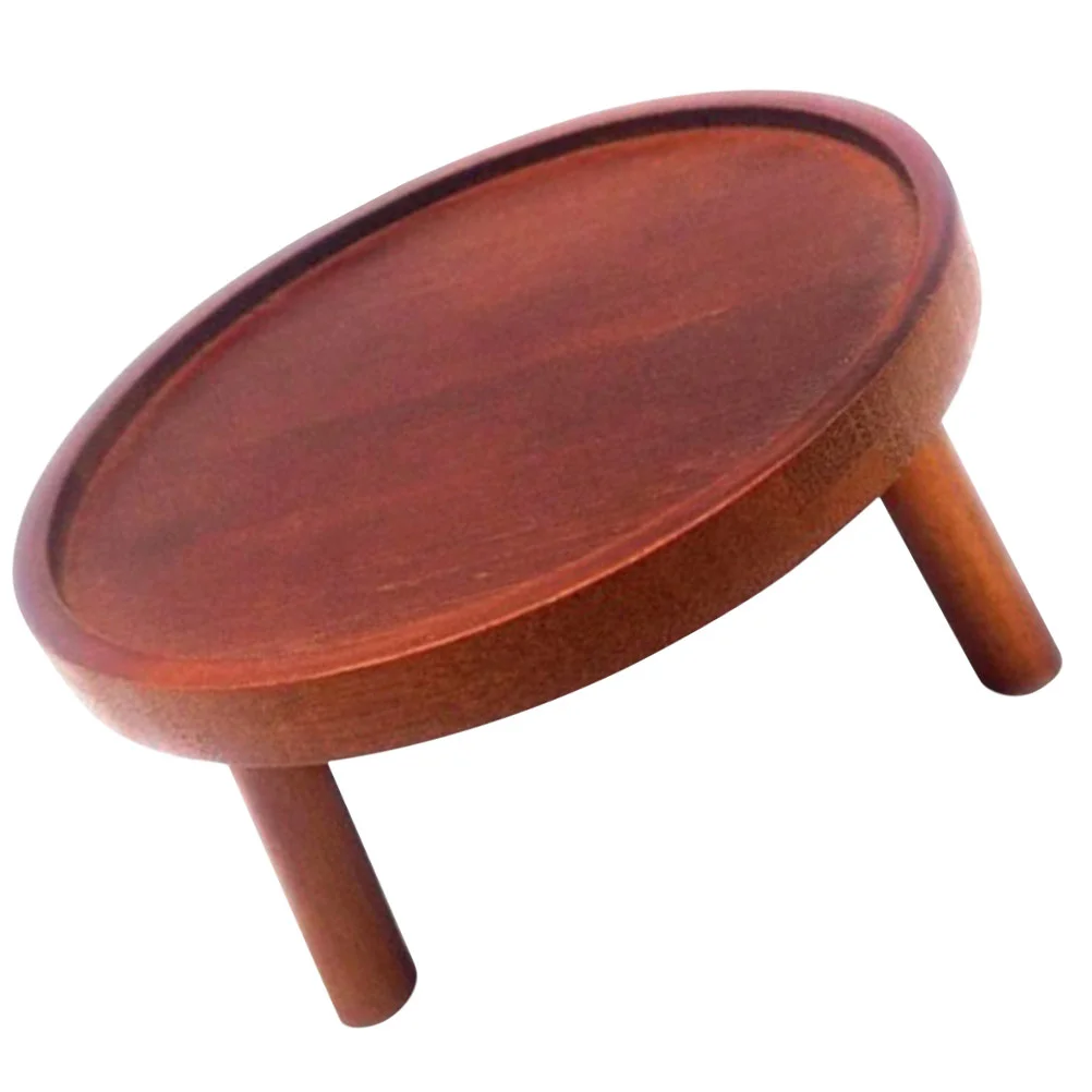 

Flowerpot Holder Tall Pedestal Plant Stand Rustic Display Solid Wood Garden Stool Wooden Mini Vase