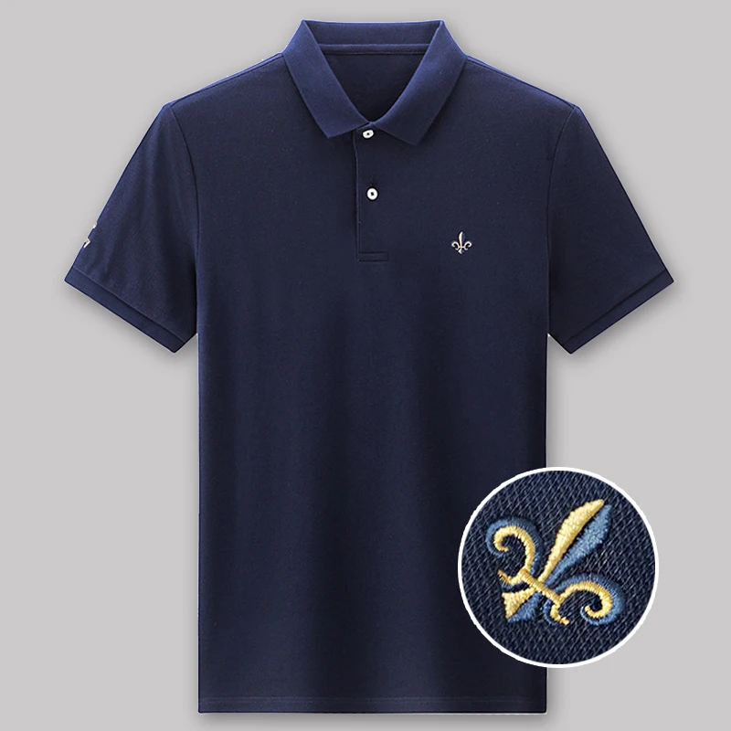 

2022 Brand Designer New Short Sleeve 100%Cotton Male Polo Shirt Summer Tops Men's Clothing Polos Logo Business Top Korean