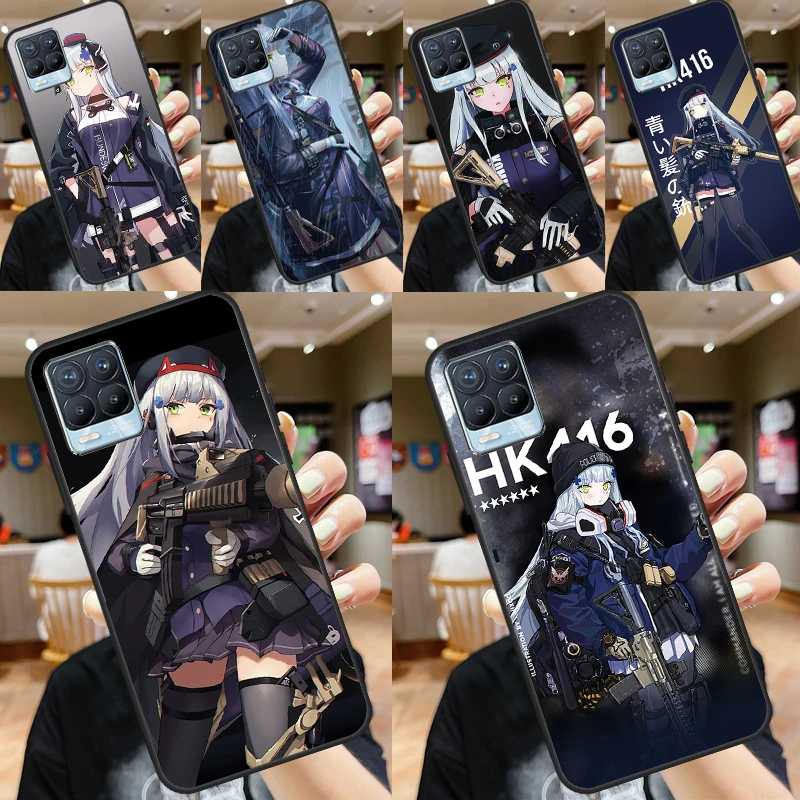 HK416 девушка фронтальная работа для Realme GT Neo 5 3T 2T C55 C35 C33 C31 C30 C21Y Oneplus 11 10 Pro 10T Nord CE 3 Lite чехол