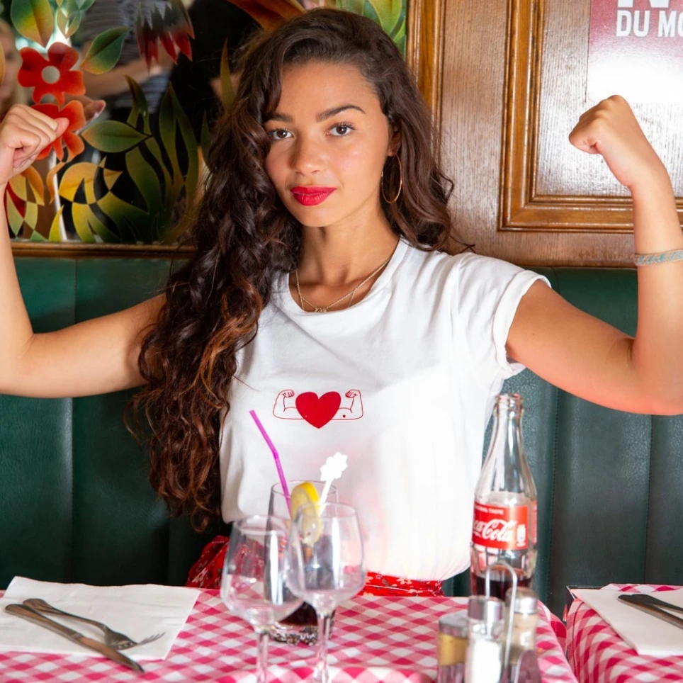 Футболка цветная сила любви забавная 100% хлопковая Эстетическая уличная одежда