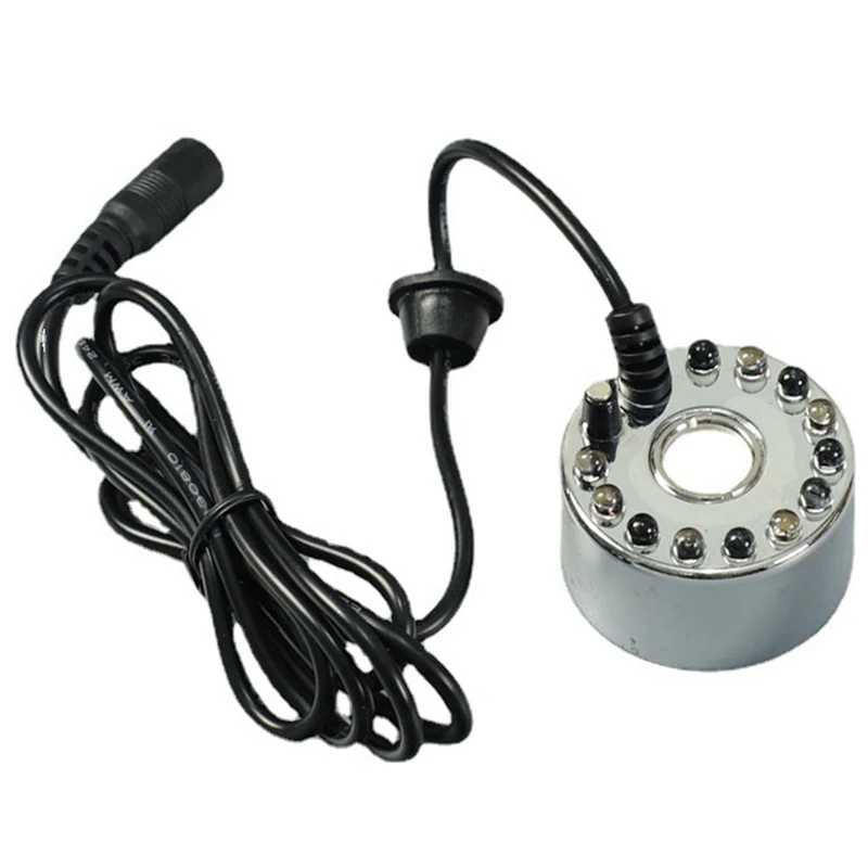 

12 LED Colorful Light Ultrasonic Mist Maker Fogger Water Fountain Pond Decor