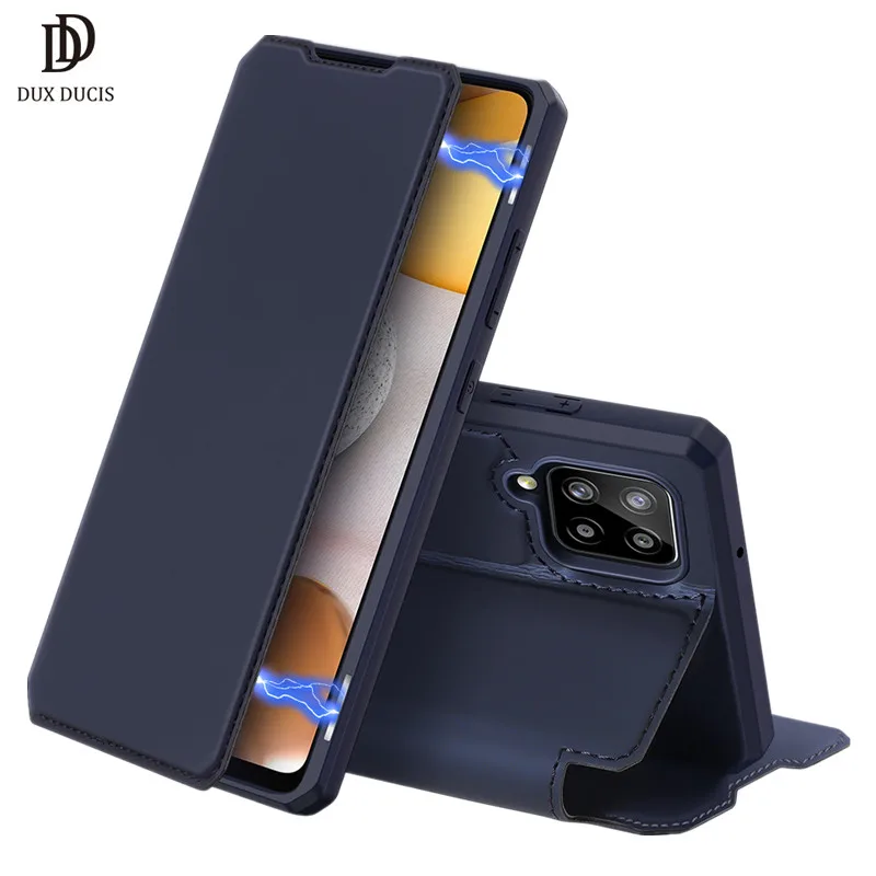

Кожаный чехол-книжка Dux Ducis Skin X Series с магнитной застежкой для Samsung Galaxy A42 M42, зеркальный чехол с полной защитой, чехол-бумажник с отделением для карт