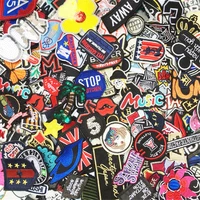 10pcsset mixed iron on and sew on patches for clothing shirt jacket embroidered clothing patches stripes stickers