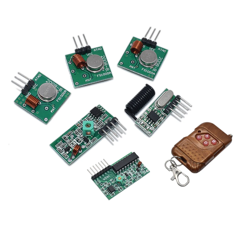 315Mhz / 433Mhz RF Wireless Transmitter Module and Receiver Kit 5V DC Wireless For Arduino Raspberry Pi /ARM/MCU WL Diy Kit