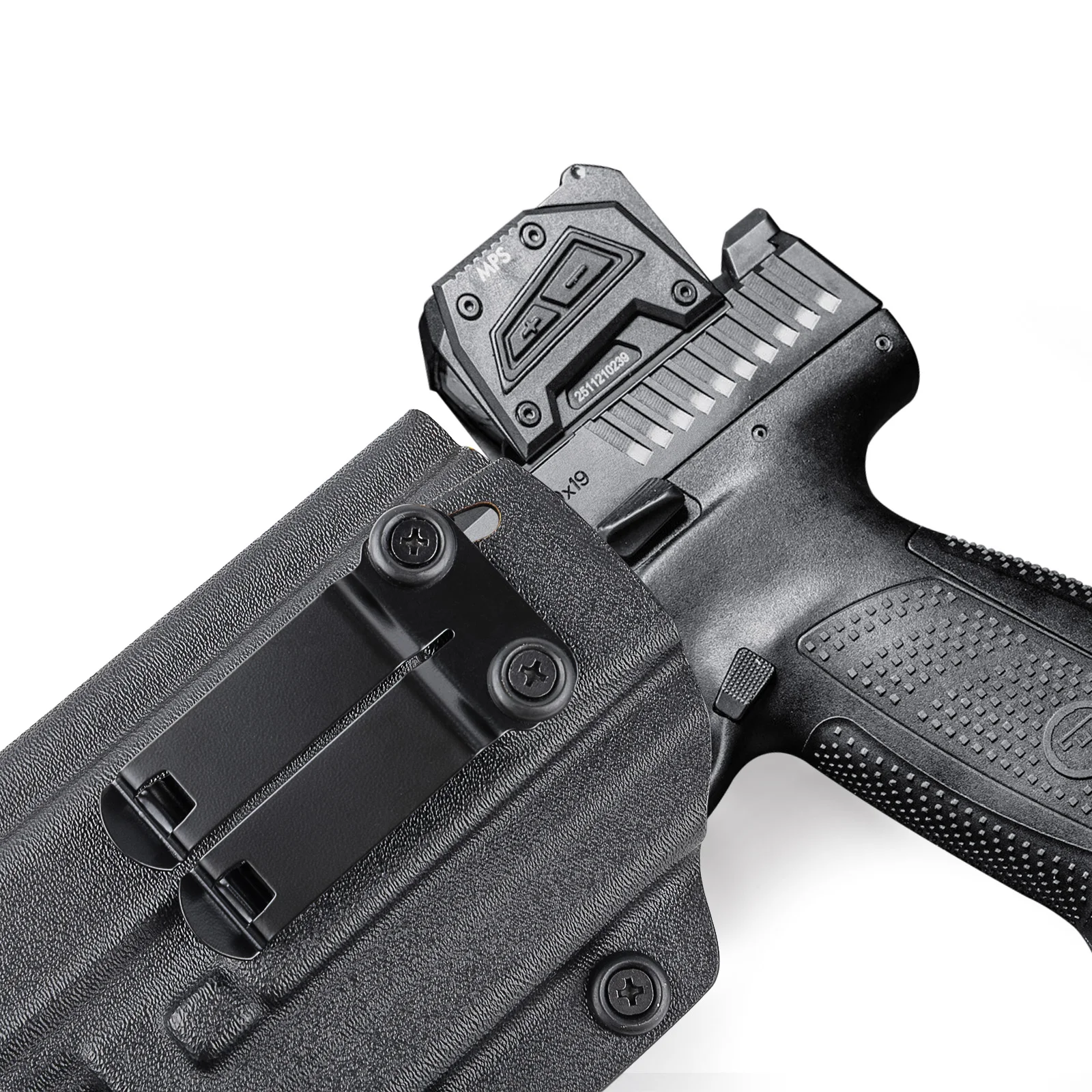 Кобура IWB Kydex для пистолета CZ P10 C F SC с фонариком Olight Baldr S Laser Light Red Dot Optics Concealed Carry